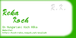 reka koch business card
