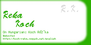 reka koch business card